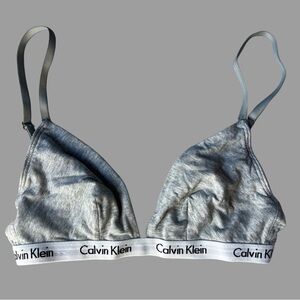Calvin Klein Heather Gray Triangle Bralette